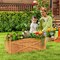 Elevated Fir Wood Raised Garden Bed with Drainage Holes Large Planting Area for Flowers and Herbs
